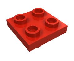 Plate, Modified 2 x 2 with Pin on Bottom