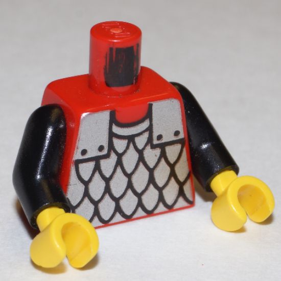 Torso Castle Scale Mail Pattern / Black Arms / Yellow Hands