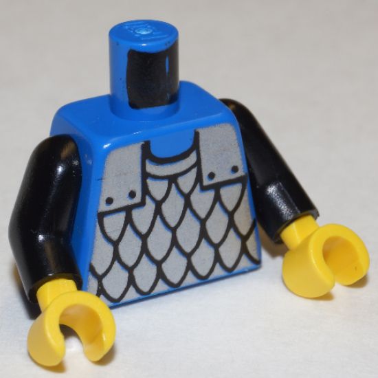 Torso Castle Scale Mail Pattern / Black Arms / Yellow Hands