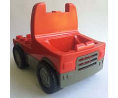 Duplo, Vehicle Truck with 4 x 4 Flatbed Plate and Wide Wheels