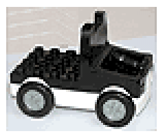 Duplo, Vehicle Truck with 4 x 4 Flatbed Plate and Wide Wheels