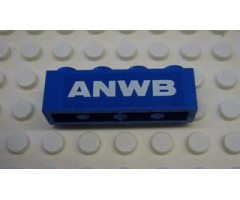 Brick 1 x 4 with ANWB Pattern (Sticker) - Set 1590-2