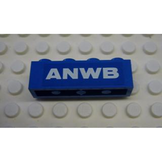 Brick 1 x 4 with ANWB Pattern (Sticker) - Set 1590-2
