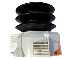 Pneumatic Aero Tube Air Pump 16 x 14 x 13 with Orange Stripes and 'PUMP STATION' Pattern on Both Sides (Stickers) - Sets 7690 / 7691