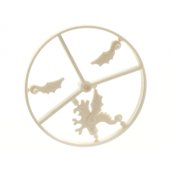 Minifigure, Headgear Accessory Plume Wheel Sprue Complete, Dragon