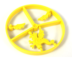 Minifigure, Headgear Accessory Plume Wheel Sprue Complete, Dragon