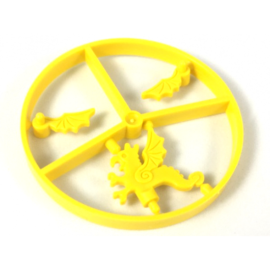 Minifigure, Headgear Accessory Plume Wheel Sprue Complete, Dragon