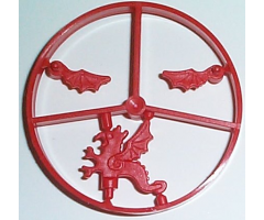 Minifigure, Headgear Accessory Plume Wheel Sprue Complete, Dragon