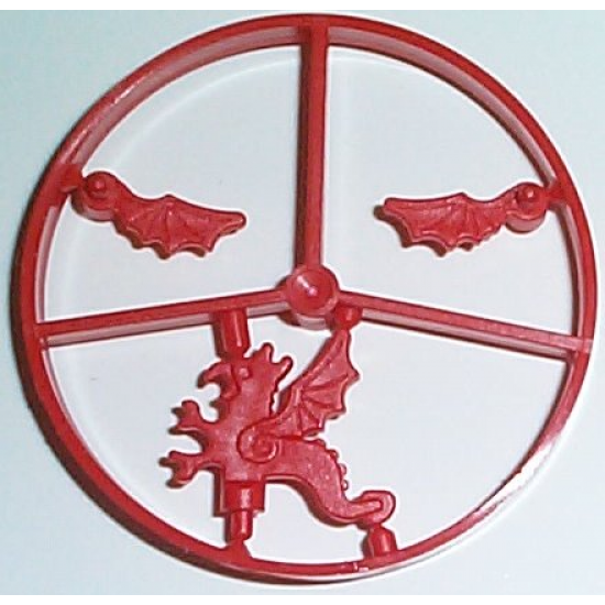 Minifigure, Headgear Accessory Plume Wheel Sprue Complete, Dragon