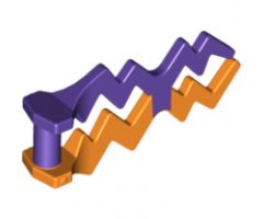 Energy Effect Wave Angular (Electric Zigzag, Castle Magic Spark) with Marbled Dark Purple Pattern