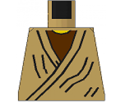 Torso SW Old Obi-Wan Yellow Neck Pattern