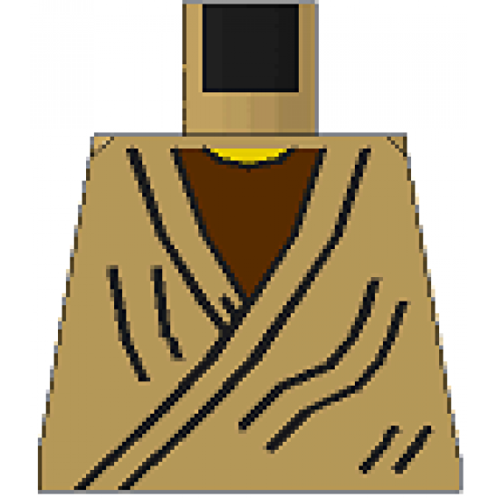 Torso SW Old Obi-Wan Yellow Neck Pattern