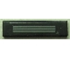 Tile 1 x 4 with Black & Light Gray Vent Pattern (Sticker) - Sets 5541 / 5571 / 10151