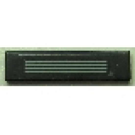 Tile 1 x 4 with Black & Light Gray Vent Pattern (Sticker) - Sets 5541 / 5571 / 10151