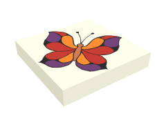 Tile 2 x 2 with Butterfly Pattern