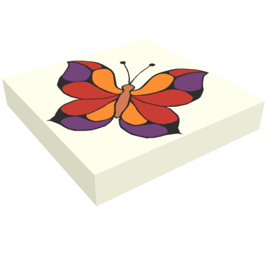 Tile 2 x 2 with Butterfly Pattern