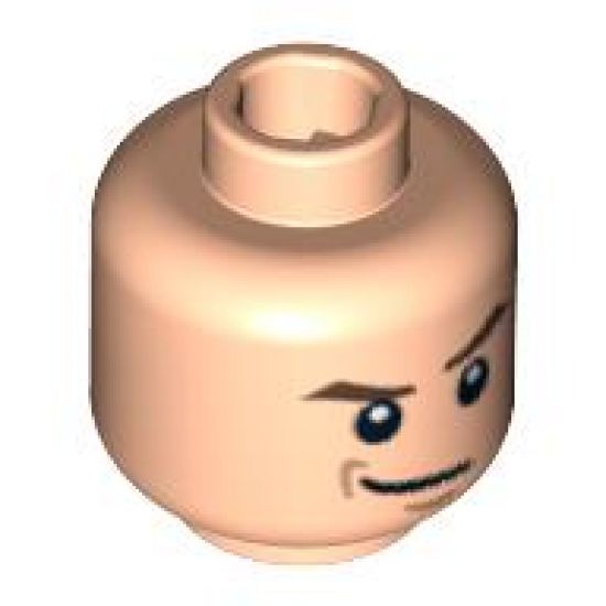 Minifigure, Head Dual Sided HP Draco Smirking / Troubled Pattern - Blocked Open Stud