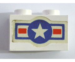 Brick 1 x 2 with U.S. Air Force Logo Pattern (Sticker) - Set 575-1