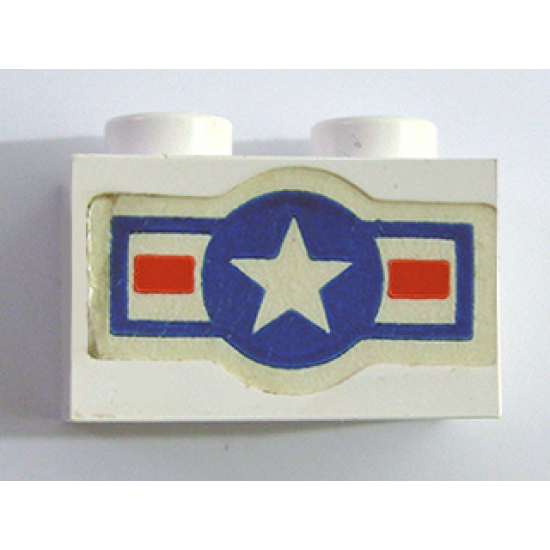 Brick 1 x 2 with U.S. Air Force Logo Pattern (Sticker) - Set 575-1