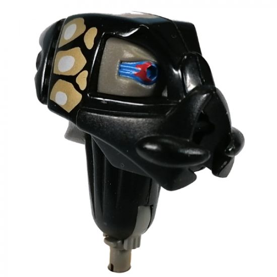 Galidor Head Gorm, with 1 Pin with Gold Pattern