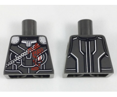 Torso Armor with Silver Highlights and Red Mark Pattern