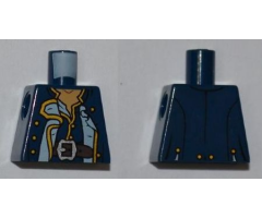 Torso PotC Officer's Coat with Gold Buttons and Brown Belt Pattern