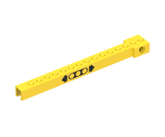 Crane Arm Outside, Narrow with 15 studs with Black Moving Pattern