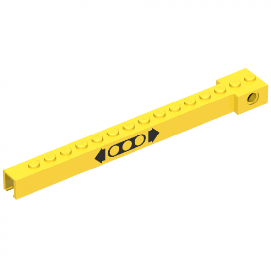 Crane Arm Outside, Narrow with 15 studs with Black Moving Pattern
