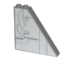 Slope 55 6 x 1 x 5 with SW Cloud City Gray Lines and Panels Wall Ornament Pattern (Sticker) - Set 75222