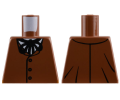 Torso Vest with 3 Buttons and Black String Tie Pattern