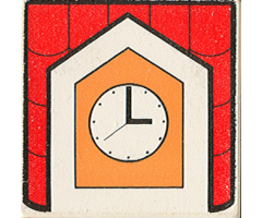 Duplo, Tile 2 x 2 x 1 with Town Mosaic Picture 01 Pattern (Set 9221)