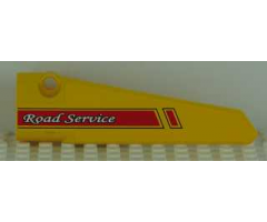 Technic, Panel Fairing # 5 Long Smooth, Side A with Red and Black Stripes and 'Road Service' Pattern (Sticker) - Set 8109