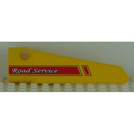Technic, Panel Fairing # 5 Long Smooth, Side A with Red and Black Stripes and 'Road Service' Pattern (Sticker) - Set 8109