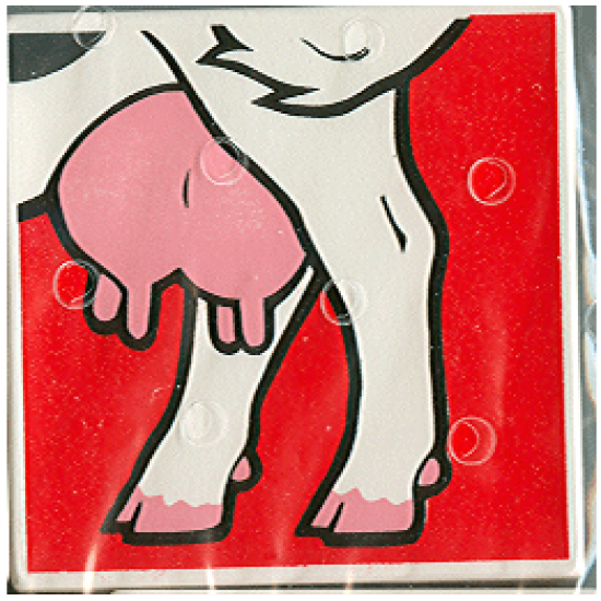Duplo, Tile 2 x 2 x 1 with Cow Mosaic Picture 18 Pattern (Set 1078)