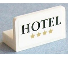 Panel 1 x 2 x 1 with 'HOTEL' and 4 Stars Pattern (Sticker) - Set 40141