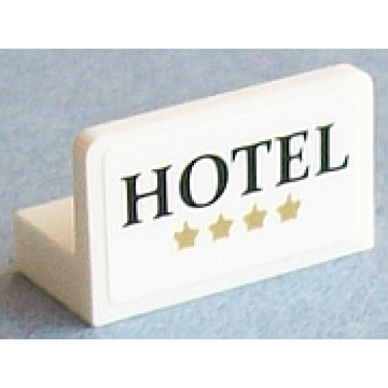 Panel 1 x 2 x 1 with 'HOTEL' and 4 Stars Pattern (Sticker) - Set 40141