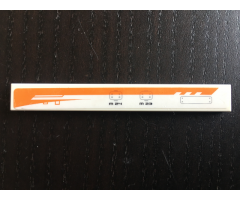 Tile 1 x 8 with Orange Line, Mechanical and M24 & M23 Pattern Model Left Side (Sticker) - Set 7644