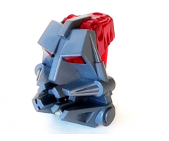 Bionicle Head Connector Block 3 x 4 x 1 2/3 with Trans-Red Bionicle Head Connector Block Eye/Brain Stalk (32553 / 32554)
