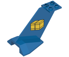 Tail Wedge with Yellow Cargo Boxes Pattern (6377)