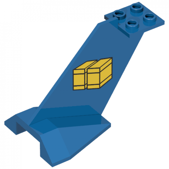 Tail Wedge with Yellow Cargo Boxes Pattern (6377)