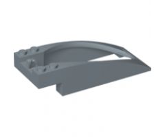 Windscreen 10 x 4 x 2 Curved with Bubble Cutout and Single Hinge Finger