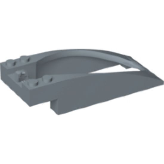 Windscreen 10 x 4 x 2 Curved with Bubble Cutout and Single Hinge Finger