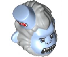 Minifigure, Head, Modified Monkey with Hat, Teeth Bared Pattern