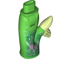 Mini Doll, Body Part Friends Lower Mermaid Hips and Tail Assembly with Light Green Tip, Stars and Filigree Pattern on Front