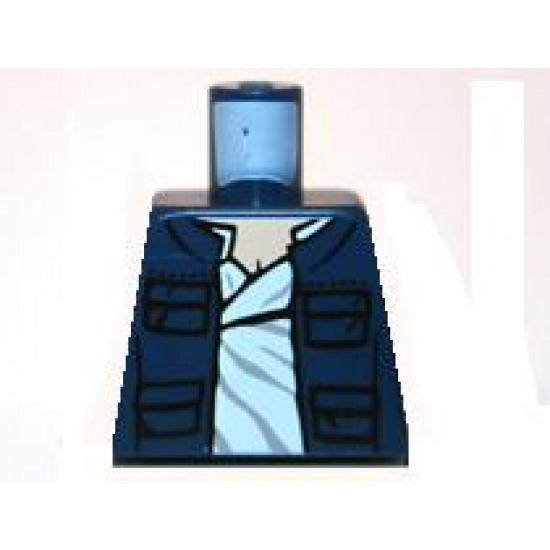 Torso SW Open Jacket with Pockets and White Shirt Pattern (Han Solo)