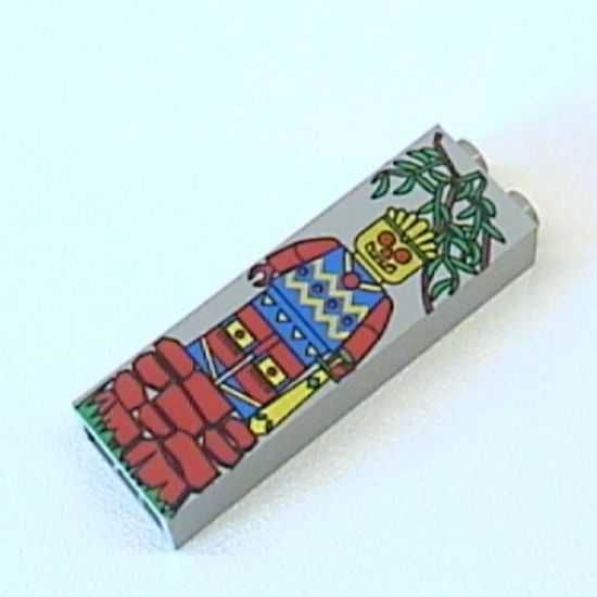 Brick 1 x 2 x 5 with Jungle Pattern