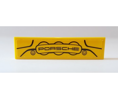 Tile 1 x 4 with Black 'PORSCHE' on Brake Caliper Pattern (Sticker) - Set 42056