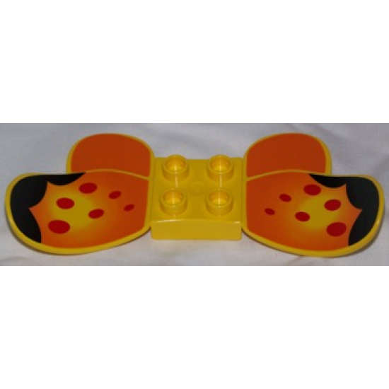 Duplo, Animal Butterfly Wings with 2 x 2 Studs and Multicolor Pattern