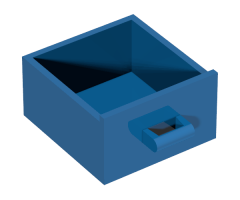 Container Cupboard 4 x 4 x 4 Drawer, Open Handle