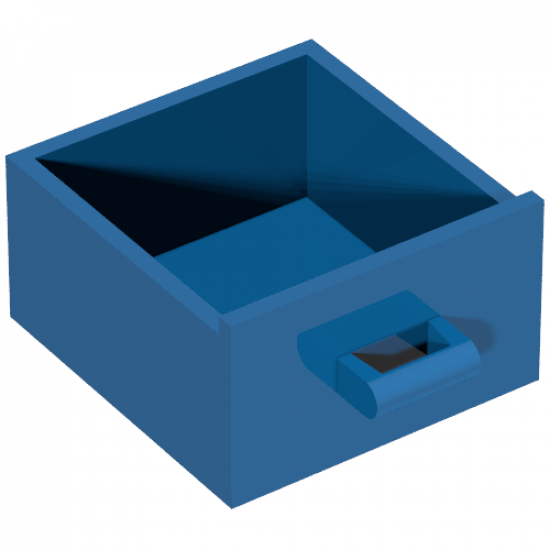 Container Cupboard 4 x 4 x 4 Drawer, Open Handle